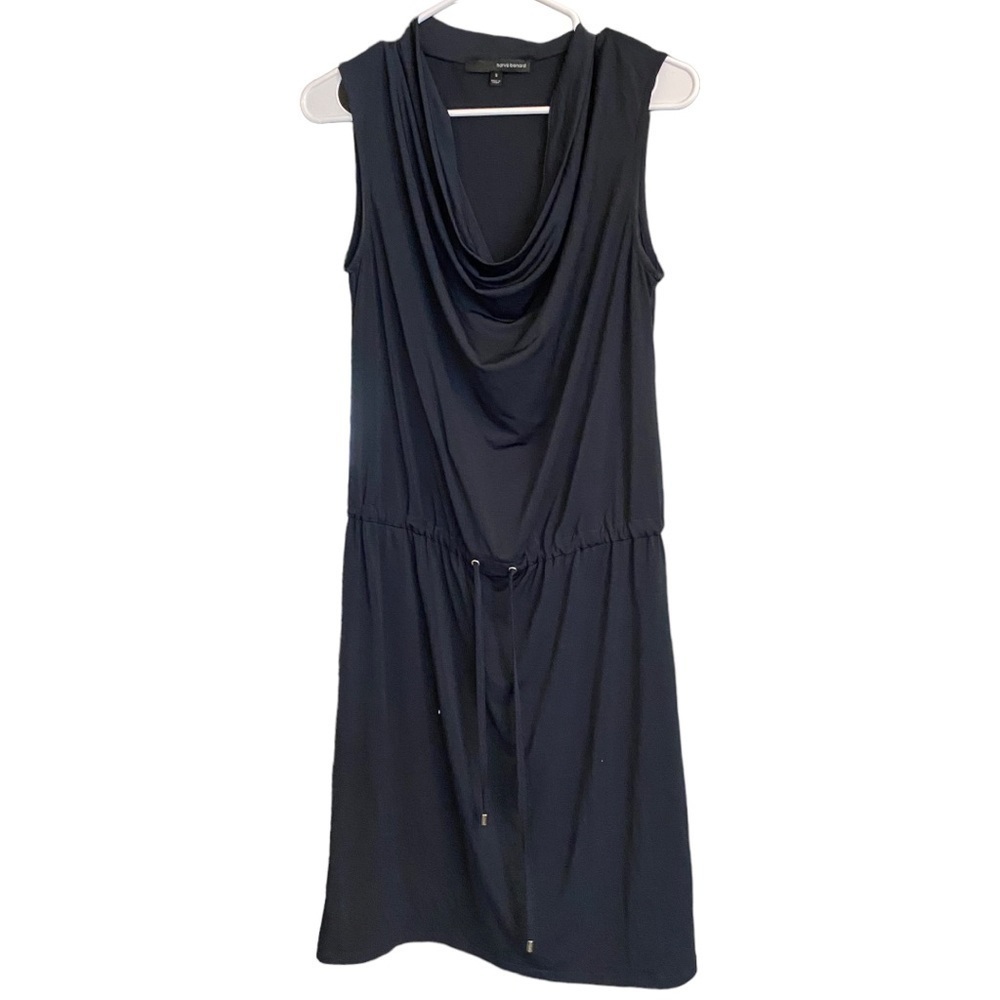 HARVE Bernard stretchy black crowl neck dress Size S​